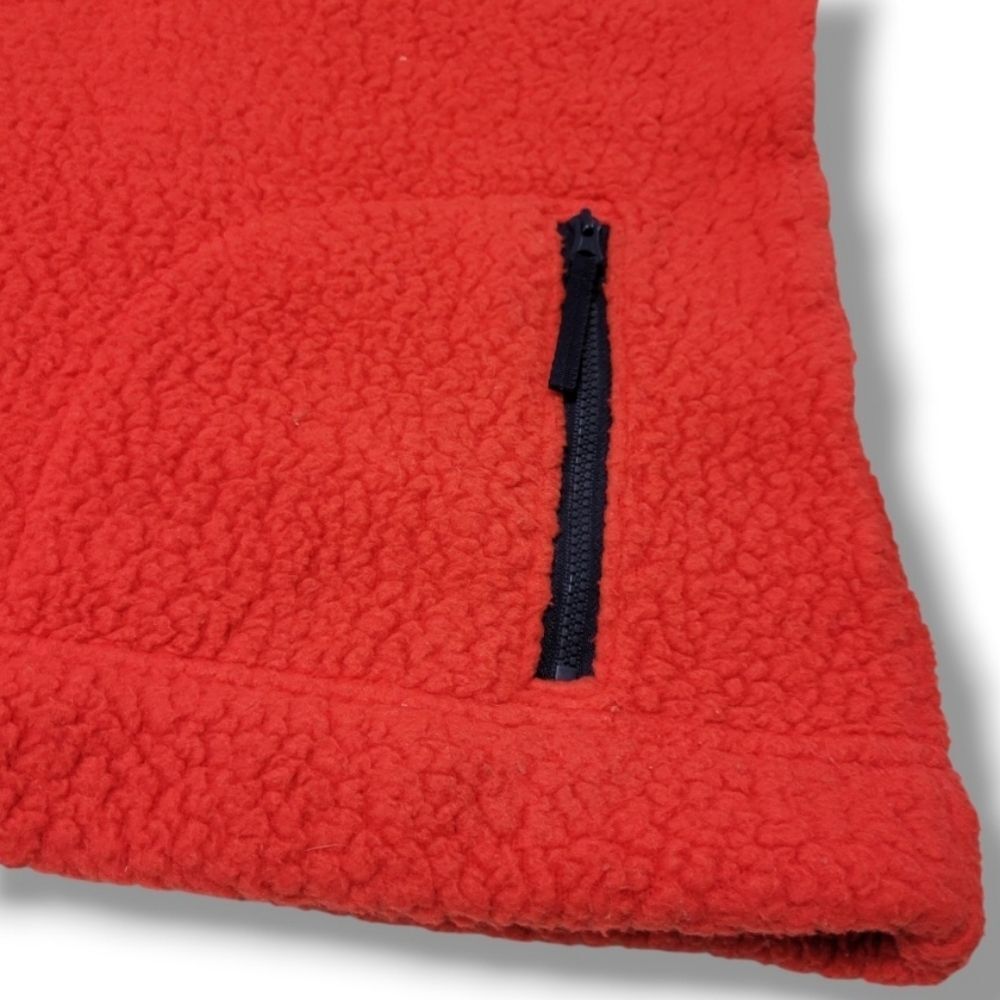 J.Crew Sweater Size XXS J. Crew Sherpa Fleece Sweater Teddy Pullover Sweater Red - Picture 4 of 6